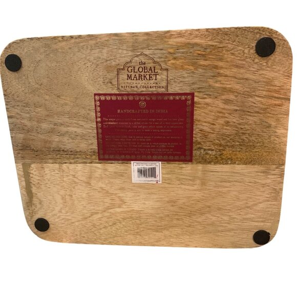 The Global Market Pewter Owl Wood Cutting Board - Picture 2 of 2